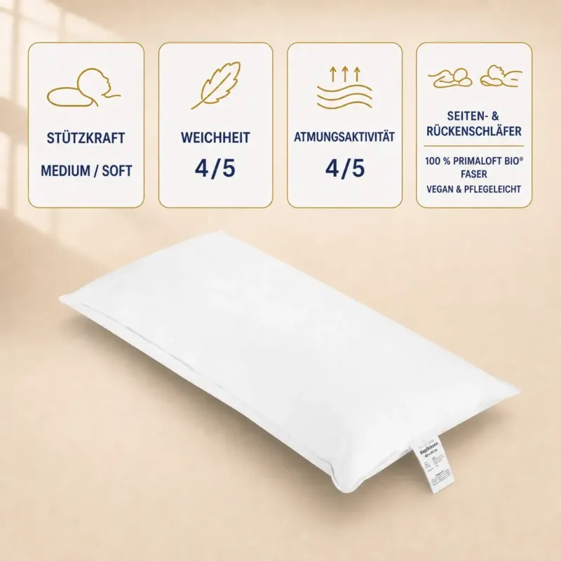Cosy PrimaLoft Bio Mikrofaser-Kissen in 40x80 cm
