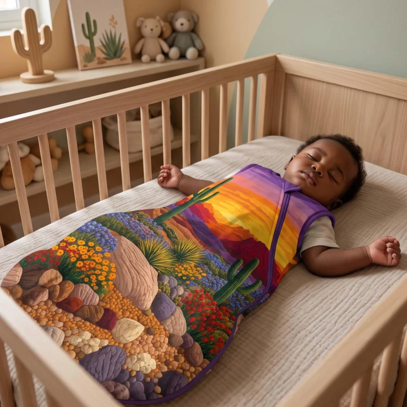 Desert Sunrise Horizon Bamboo Sleep Bag