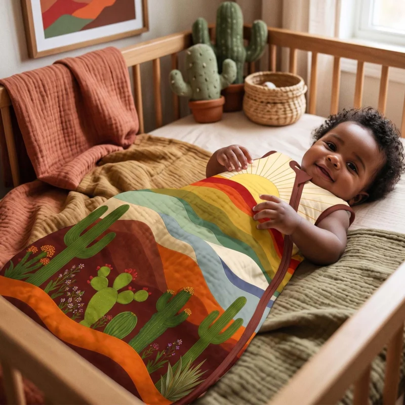 Desert Sunset Bloom Bamboo Sleep Bag