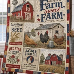 Farm Sweet Farm Bamboo Quilt Blanket