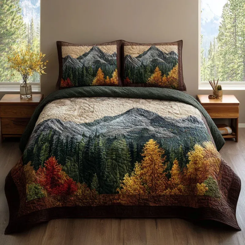 Forest Glow Bamboo Quilt Bedding Set
