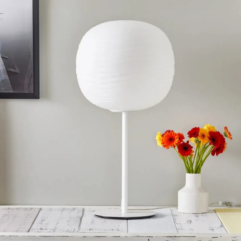 Foscarini - Gem tavolo alta Tischleuchte-Tischleuchte-Foscarini-Weiß-TOJU Interior