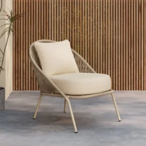 Garten- Loungesessel Larissa - In der Farbe Beige inklusive Kissen