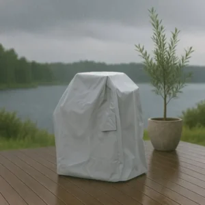 Garten Möbelabdeckung Orvin - aus grauem Polyester