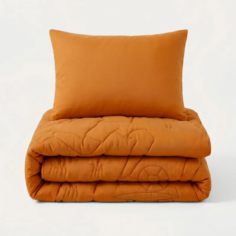 HappyBed Wasbaar all season dekbed kids WK Keeper oranje met kussensloop 60x70 cm