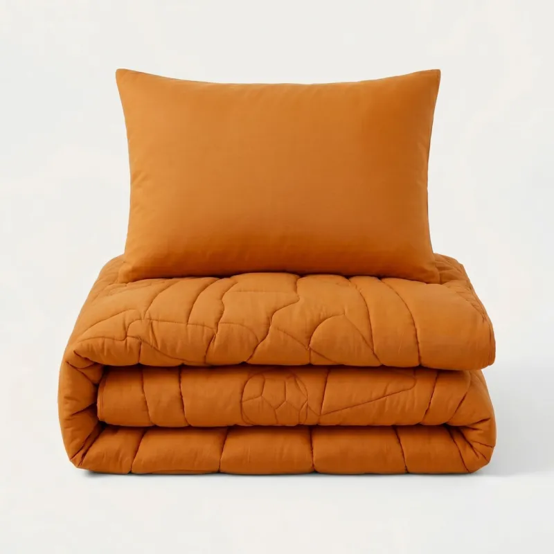 HappyBed Wasbaar All Season WK Spits kinderdekbed met kussensloop in oranje