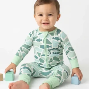 Lil Soldier Embroidered Bamboo Convertible Zippy
