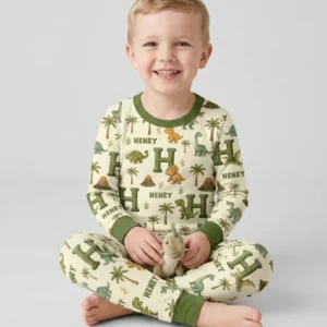 Dinosaur Dreams Bamboo Two Piece Long Sleeve Pajama Set