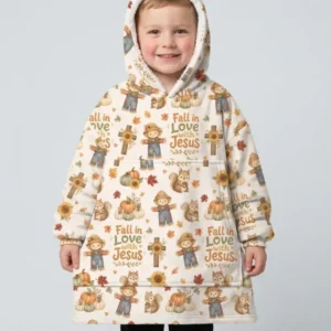 Fall For Jesus Bamboo Blanket Hoodie