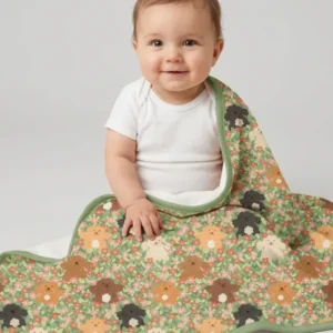 Puppy Garden Family Matching Bamboo Blanket