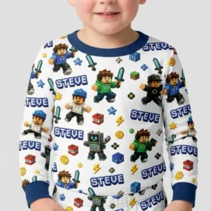 Playing Game With Me Bamboo Two Piece Long Sleeve Pajama Set