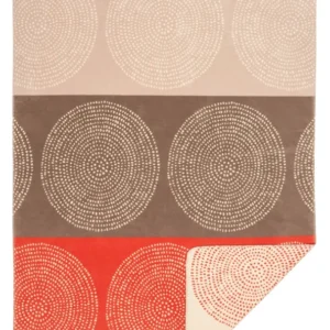 Kreise Kuscheldecke aus 100 % Bio-Baumwolle (kbA) mit gewebtem Kreis-Motiv, 150 × 200 cm, Made in Germany
