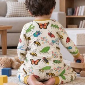 Little Bugs Need Big Hugs Bamboo Two Piece Long Sleeve Pajama Set