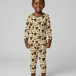Custom Name Juneteenth Unapologetically Dope Bamboo Two Piece Long Sleeve Pajama Set