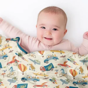 Monsters on the Move Bamboo Blanket