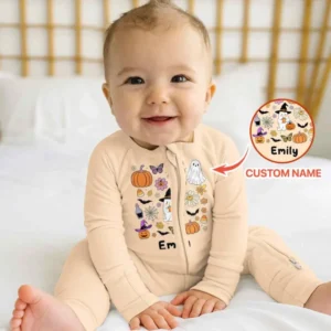 Personalized Retro Halloween Bamboo Convertible Zippy