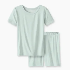 Sage Bamboo Two Piece Short Sleeve Shorts Pajama Set