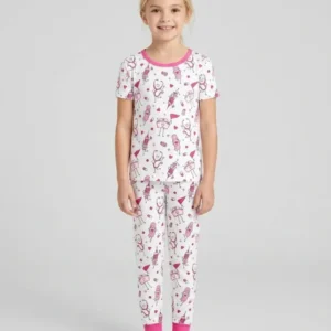 Cute Nurse Crew Bamboo Two Piece Short Sleeve Pajama Set
