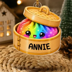 Glitter Dumpling Personalized Acrylic Ornament