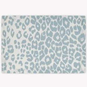 Matouk Iconic Leopard Placemat Sky