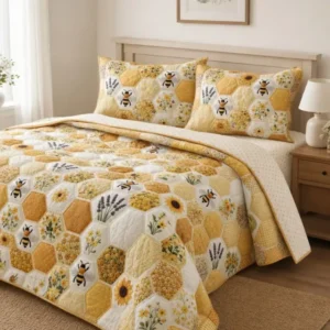 Meadow Buzz Bamboo Quilt Bedding Set