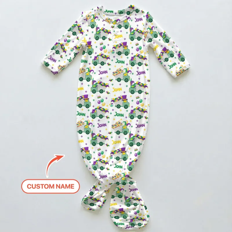 Mardi Gras Trucks Bamboo Knot Gown