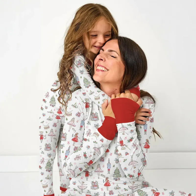Sweet Nutcracker Holiday Matching Mom And Baby Bamboo Women Pajama Set