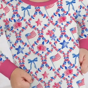 Americana Bloom Two Piece Long Sleeve Pajama Set