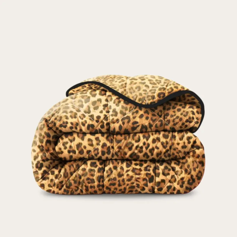 HappyBed Panter dekbed met panterprint voor het hele jaar, hypoallergeen en sneldrogend, comfortabel en ademend