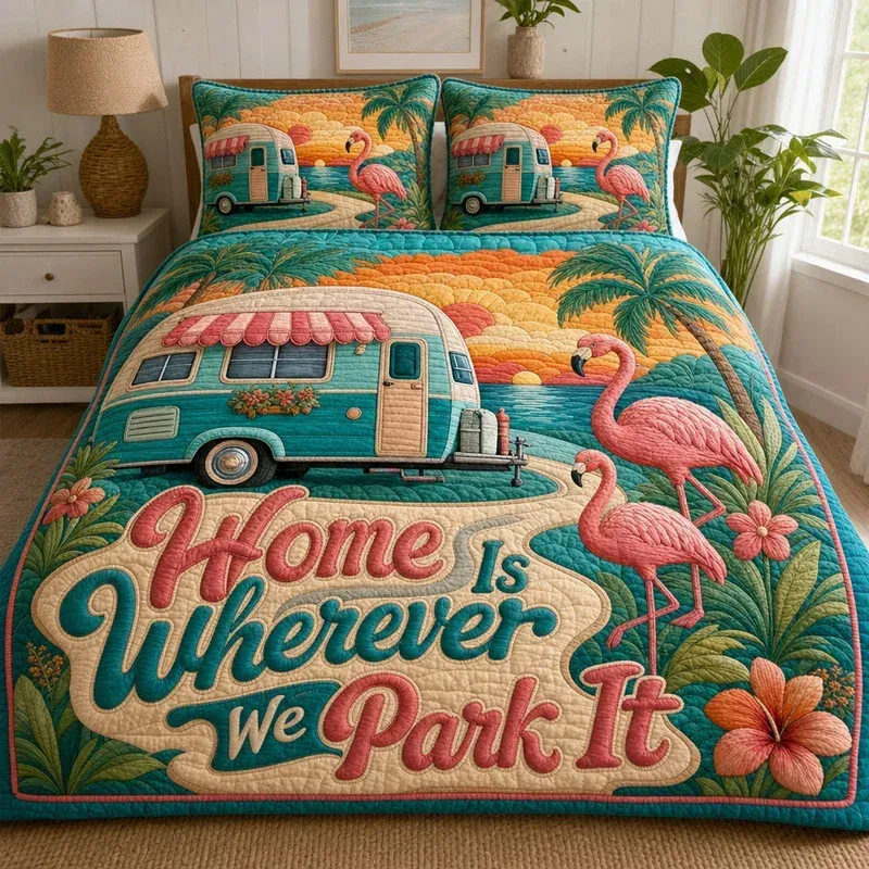 Rolling Home Bamboo Quilt Bedding Set