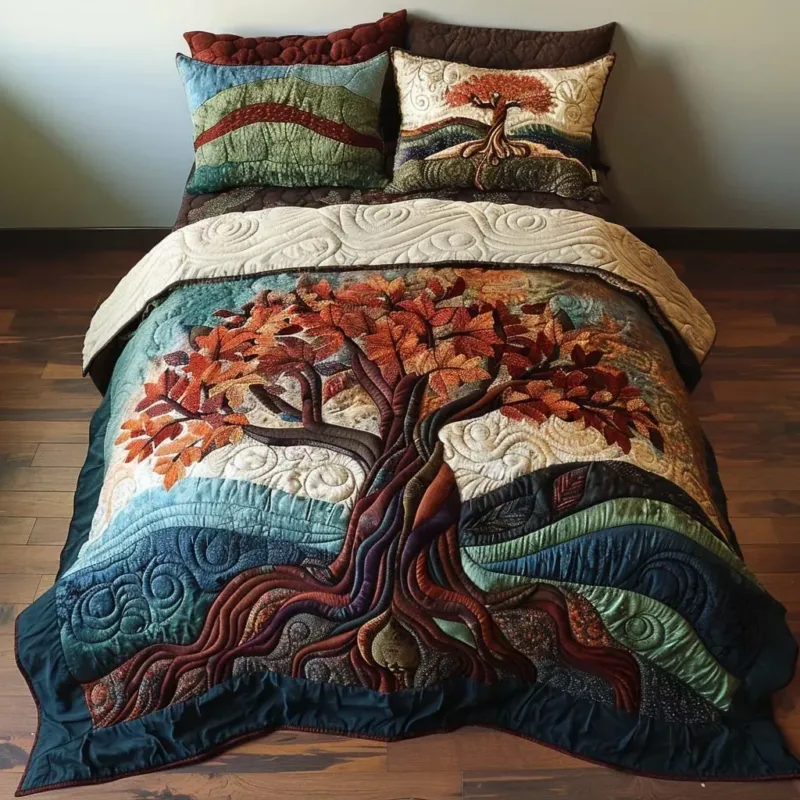 Rooted Harmony Bamboo Quilt Bedding Set