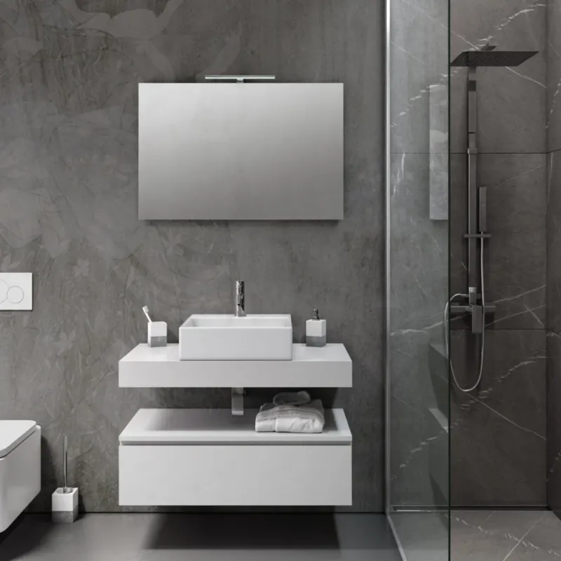 Composizione 5 pezzi YOKA bianco opaco 90 cm