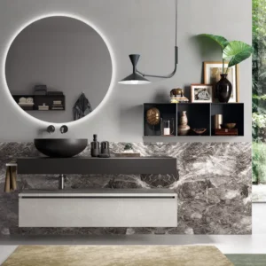 Composizione 6 pezzi YOKA antracite/avana pietra 120cm