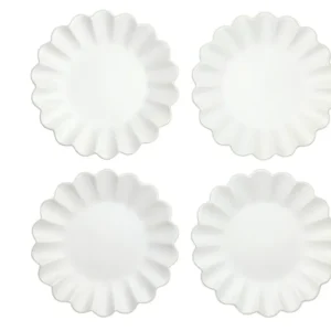 Happy House Scalloped Appetizer Plates Set of 4