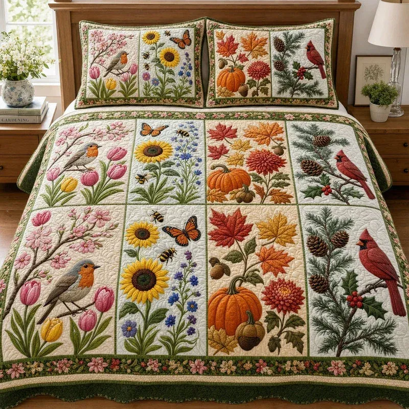 Seasons Tales Bamboo Quilt Bedding Set