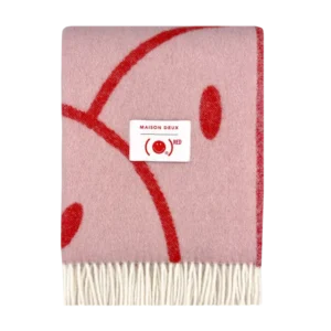 Smiley® (RED) X Maison Deux Blanket Pink Red