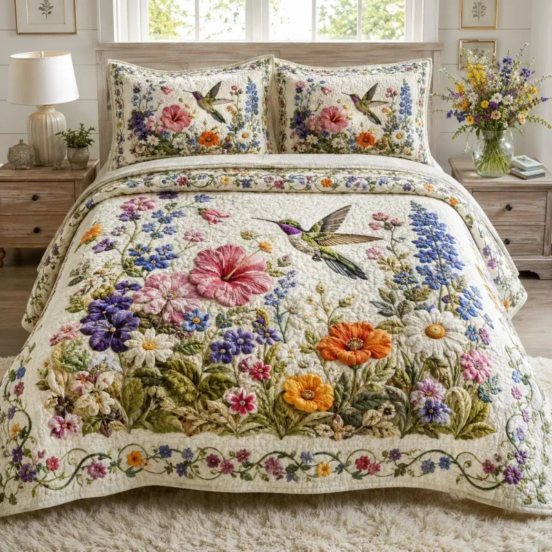 Spring Nectar Bamboo Quilt Bedding Set