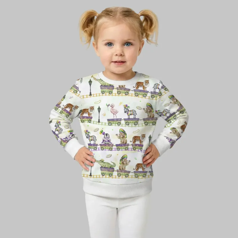 Mardi Gras Jungle Krewe Bamboo Crewneck Sweatshirt