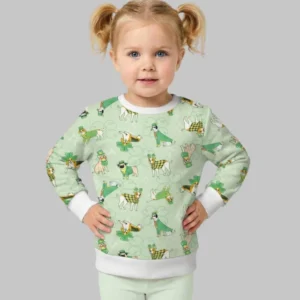 St. Patrick's Day Puppies Bamboo Crewneck Sweatshirt