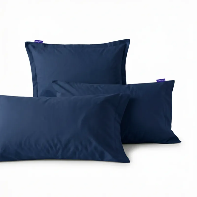 Basic Funda de almohada Azul marino