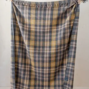 Recycled Wool Blanket in Buchanan Natural Tartan - TBCo