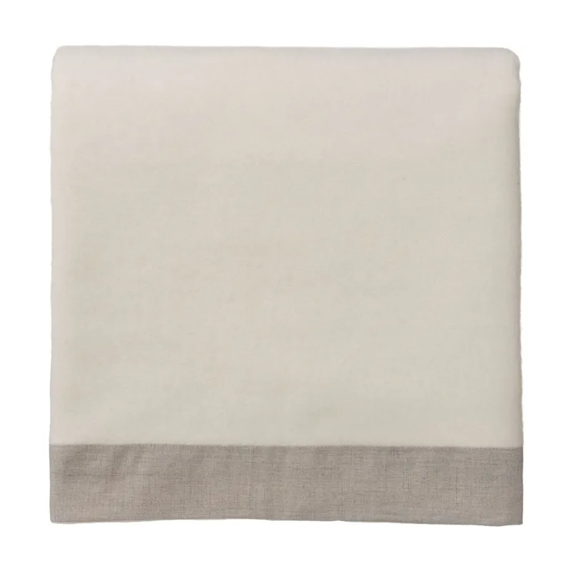 Naggu Blanket off-white & natural, 100% cashmere wool