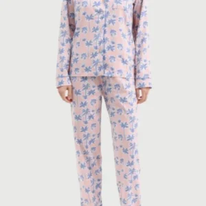 Pyjama Femme Palmier en flanelle de coton 1