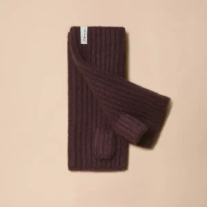 Merino Wool Wrist Warmers in Brown