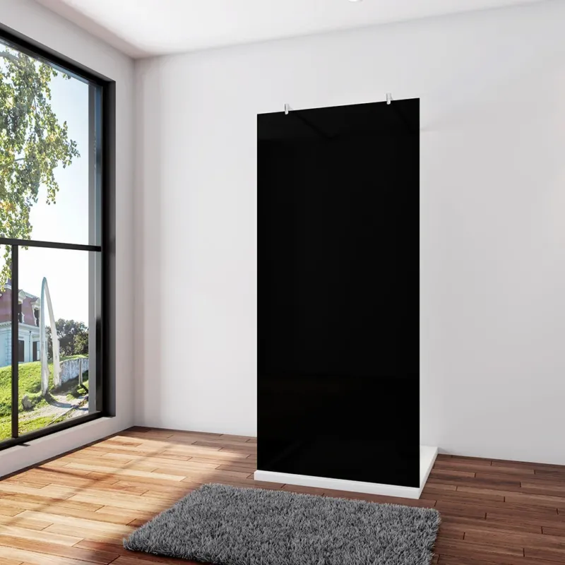 Walk In Duschtrennwand 137.7 x H.200 cm 10mm Glas mit Glasschutzfolie Stabistange 70-120cm Duschhaus
