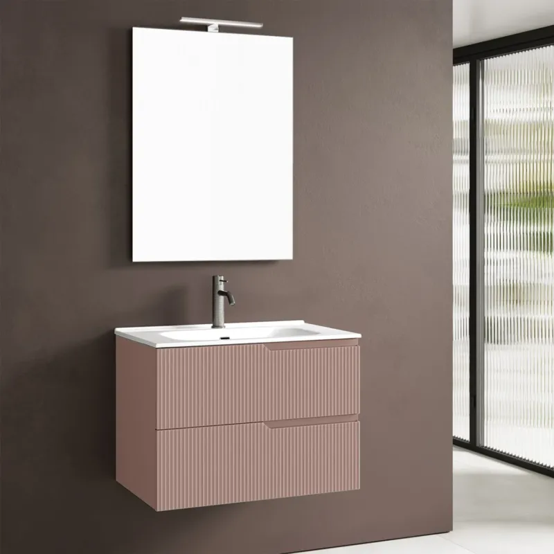 Composizione 4 pezzi ZIP rosa cipria