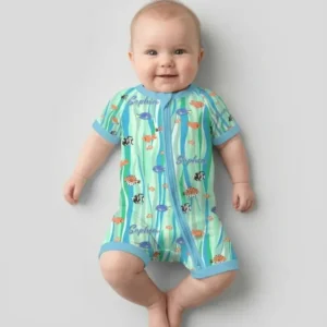 Custom Name Summer Beach Bamboo Shorty Zippy