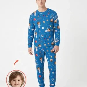 Custom Image Chemical Laboratory Bamboo Men's Pajama Set