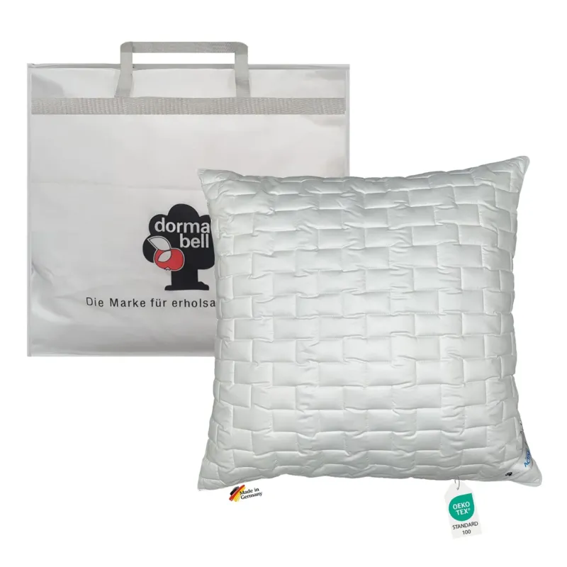 Ein Kopfkissen 80x80 mit oekotex Label geeignet für seitenschläfer
