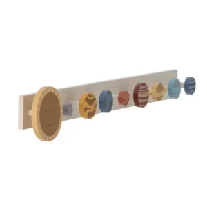 Kinder-Garderobe „Cosmo“ – Bunte Wandgarderobe aus FSC®-zertifiziertem MDF